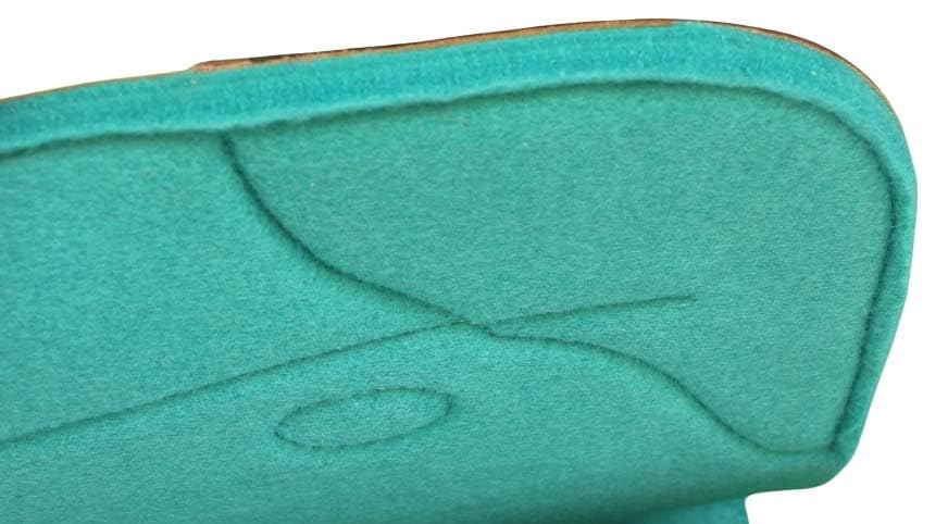 Horse Western Contoured Wool Felt Therapeutic Saddle Pad Black 39208 - color: Teal