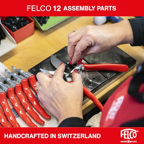 Felco F-12 Pruning Shears – 7.9" Garden Clippers with Anvil & Bypass Blades | Hand Pruners for Gardening | Garden Tool Cutter with Forged Aluminum Handle, Alloy Steel Blade, Medium Hand Fit - size: F12 Medium Rotating Handle