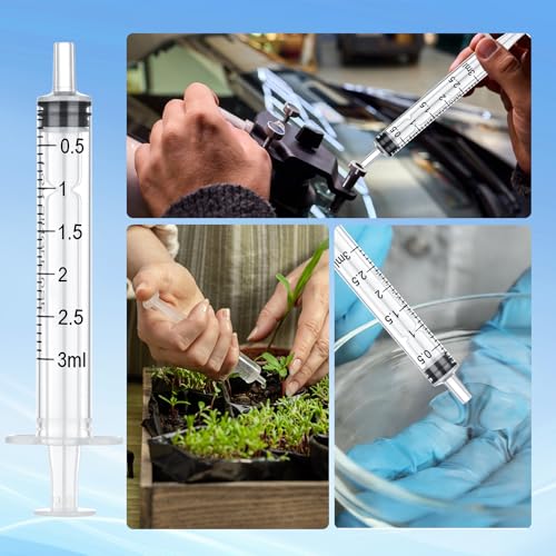 3ml Disposable Luer Slip Syringes Without Needles, 10-Pack - style: 3ml