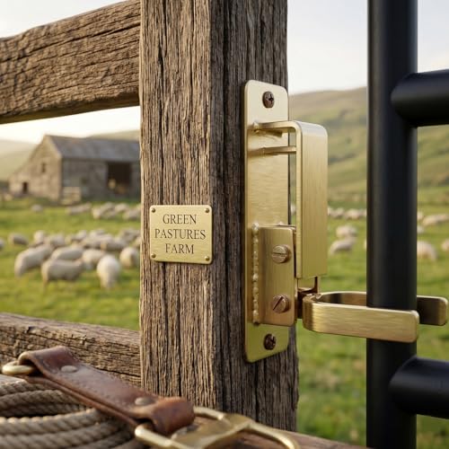 Instant Locking Farm Gate Latch, Heavy Duty Rust-Resistant Steel, One-Hand Operation Safety Catch for Wood, Metal and Pipe Gates, Ideal for Ranch & Backyard