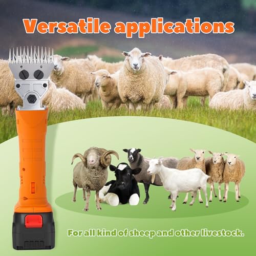Sheep Shears Cordless 550W 2400RPM, with 2X 4000mAh 21V Batteries