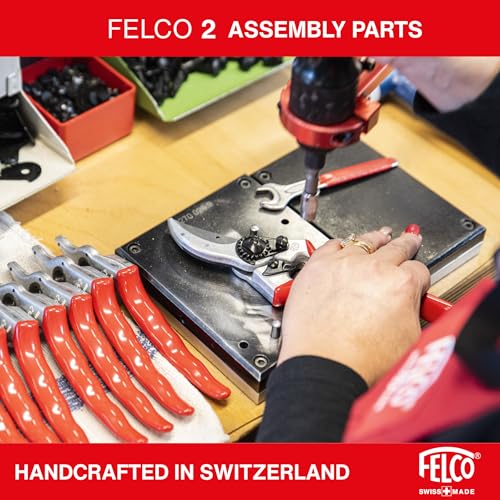 Felco F2 Pruning Shears – 9.25" Swiss-Made Garden Clippers for Professional Pruning | Hand Pruners for Gardening | Garden Tool Cutter with Precision Bypass Blade, Aluminum Body, Replaceable Parts - size: F2 Large Original
