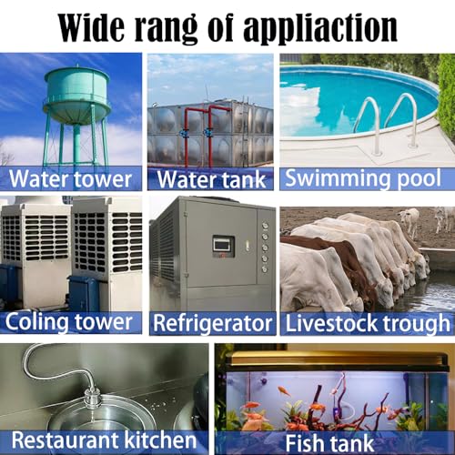Upgraded Water Float Valve With 1/2" Bend and Adapters, 304 Stainless Steel Automatic Waterline Controller for Cistern, Aquarium, Livestock Trough and Pool