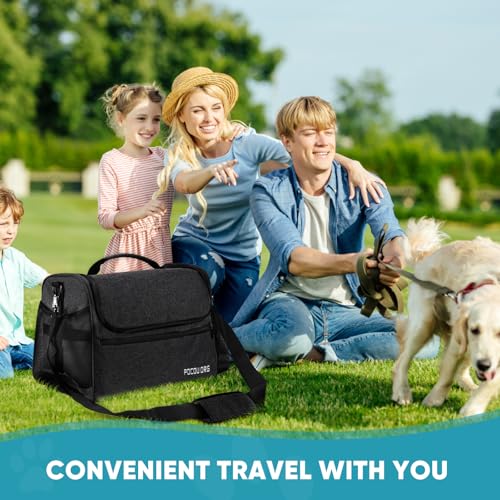 Pet Travel/Grooming Supplies Organizer Carry Bag - Compatible with Oneisall/Neabot Dog Grooming Vacuum, Large Capacity - Bag Only (Black) - color: Black
