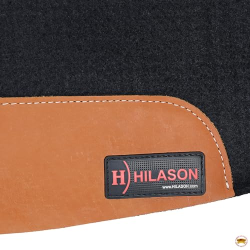 HILASON Western Wool Felt Contoured Horse Saddle Pad Black