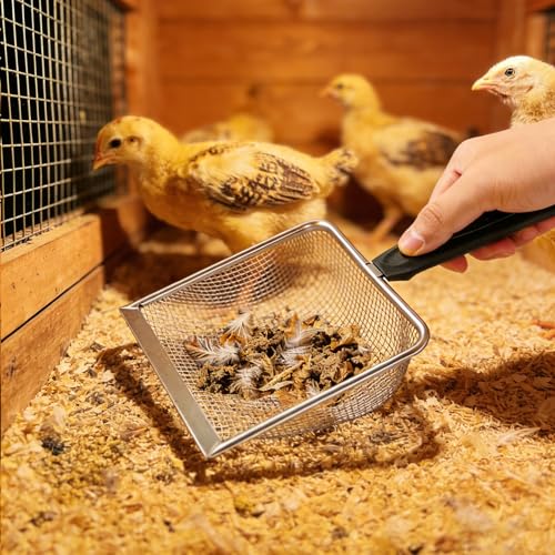 4 Pack Chicken Poop Scooper, 5.5" Metal Mesh Shovel - size: 5.5" 4 Set