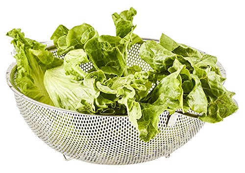 3-Piece Stainless Steel Mesh Micro-Perforated Strainer Colander Set (1-Quart, 2.5-Quart and 4.5-Quart)