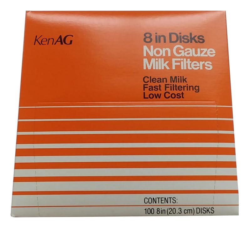 Kenag Milk Filter Disks 8" (100 disks) (2 Pack)