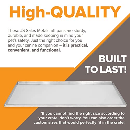 Metal Dog Crate & Kennel Replacement Tray/Pan, Galvanized, 46x28 in | Chew-proof, crack-proof, rust-resistant. Fits Most Standard 48 in Crates. - color: Galvanized, size: 46.5"L x 27.5"W x 1.0"H