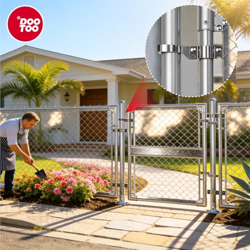 Stainless Steel 1-5/8" x 2-3/8" Chain Link Gate Latch (Fit 1-5/8" Gate Frame), Heavy Duty Chain Link Fence Gate Fork Latch with Hole for Padlock 1Pack - color: 1-5/8"x2-3/8"