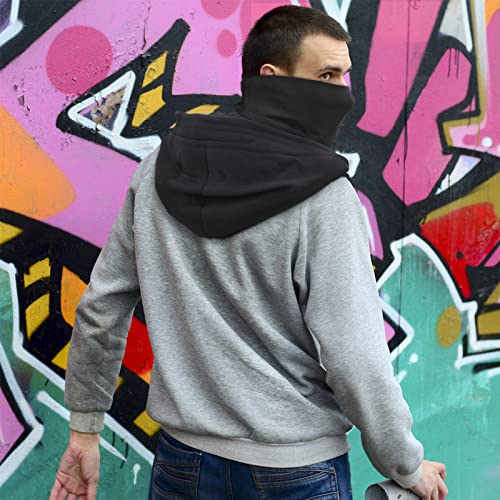 Rogue Punk Neck Warmer Hooded Cape Hat With Mask | Breathable Face & Neck Gaiter | Cowl Hood Scarf For Outdoor & Cosplay