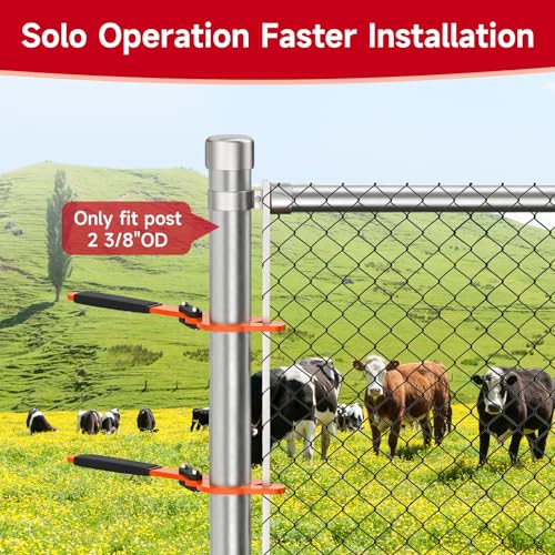 Chain Link Fence Stretcher Tool for 2-3/8" OD Post 9" Pull Range