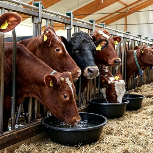 3 Pack Rubber Feed Pan,Heavy Duty Horse Water Bowl for Livestock
