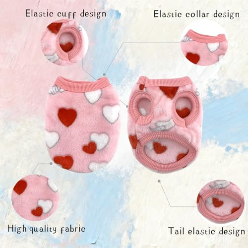 Ultra-Small Pet Winter Clothes, 5-Piece Luxuriously Soft Coral Fleece Set - size: XS