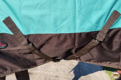 HILASON 1200D Black Turnout Horse Sheet, 72 in, Waterproof