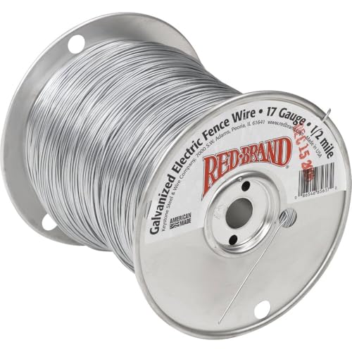 KEYSTONE STL & WIRE 85617 Elec Fence Wire, 17Gx1/2M