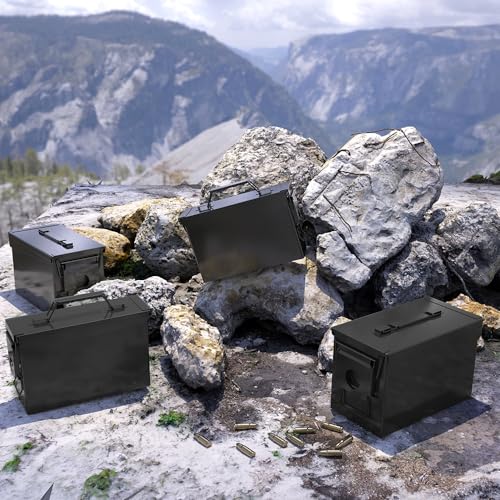 HARDROCK Metal Ammo Can, Ammo Box - color: Black, size: 50cal *6