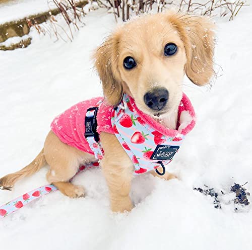 Gooby Stretch Fleece Vest Dog Sweater, Pink, X-Small - color: Pink, size: X-Small Length (7")