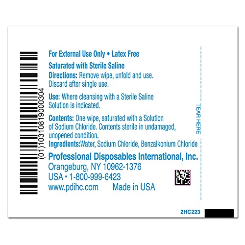 Hygea Saline Wipe 4 x 6" C22370, 1 Pack 24 Wipes