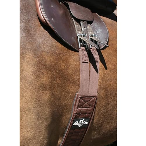 PROFESSIONAL'S CHOICE VenTech English Ventilated Horse Girth - color: Chocolate