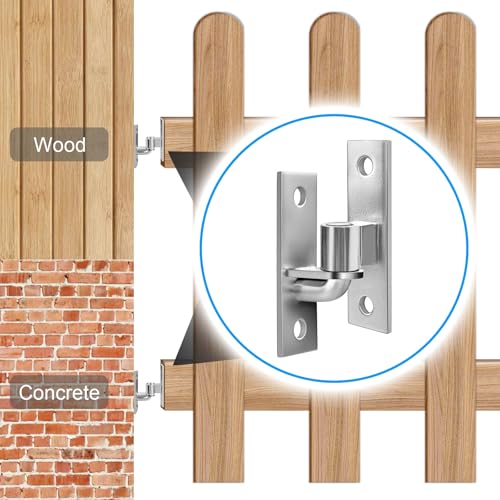 Wall Mount Gate Hinges with 5/8 Hinge Pin,Gate Hinges Heavy Duty for Farm Gates,Chain Link Fence Gate Hinge,Capacity up to 600lbs(Screws Not Included)- 4Pack (8pcs) - size: 4 Pack (8 pcs)