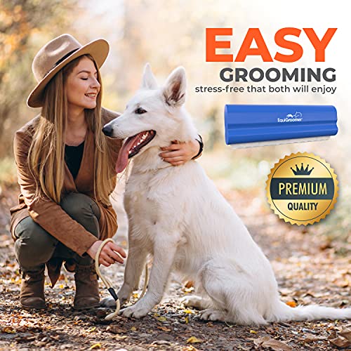 EquiGroomer 5-Inch Undercoat Deshedding Brush for Dogs & Cats, Blue - color: Blue, size: 5 Inch