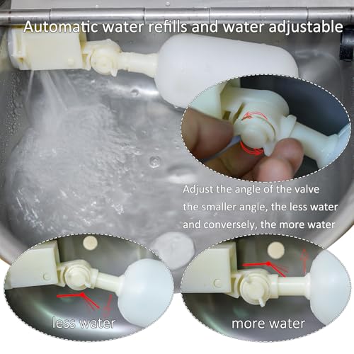 Automatic Dog Water Dispenser Large Size Dog Water Bowl Trough Stainless-Steel Outdoor Pet Waterer Feeder for Poultry, Goat, Small Livestock
