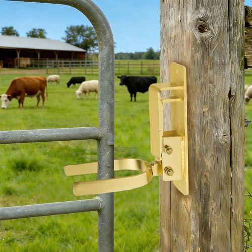 Heavy Duty Gate Latch, Metal Farm Gate Latch, Easy to Install, Suitable for Wooden, Metal, and Pipeline Fences on Ranches/Farms.