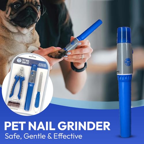 BPG Pet Grooming Tools for Dogs & Cats- 3 Piece Dog Grooming Kit, Pet Nail Care Kit, Nail Grinder, Clippers and File- Precision Trimming Perfect At Home Grooming Set - color: Nail Grinder/ Nail Clipper/ Nail File