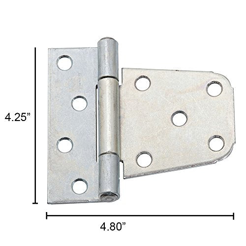 National Hardware Extra Heavy Gate Hinge, 3-1/2", Steel, 2-Pack, Galvanized | Auto-Close Action for Wood, Steel and Vinyl Gates; Weather-Resistant Finish, Left or Right Hand Mounting - color: Galvanized