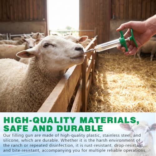 Threlaco 10ml 2 Pcs Drench Gun for Goats, Sheep & Cattle - size: 10ml