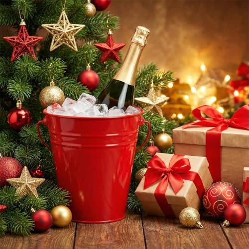 Sadnyy 12 Pack 4.5 X 5 inch White Red Green Metal Buckets - color: White Red Green, size: 4.5 x 5 in