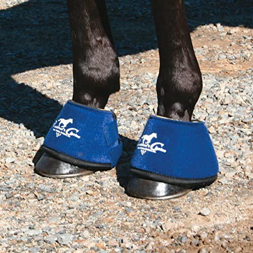 Professional's Choice Quick-Wrap Bell Boots | Ultimate in Hoof and Soft Tissue Protection | 360 Degree Wrap | Small, Medium, Large - color: Royal Blue, size: Large
