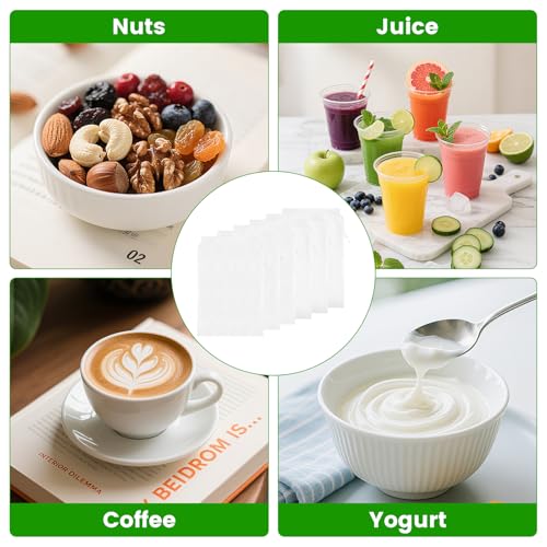 6 Pcs Nut Milk Bag Reusable Bulk, 100 & 200 Micron Nylon Mesh Strainer Bags, Mesh Bag for Juicing for for Efficient Cold Press Juicing, Nut Milk, Brewing & Straining (11.8" x 7.9")