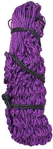 Rope Braided Poly Horse Stall Trailer Hanging Slow-Feed Hay Bag 609SE-Ring - color: Purple Black