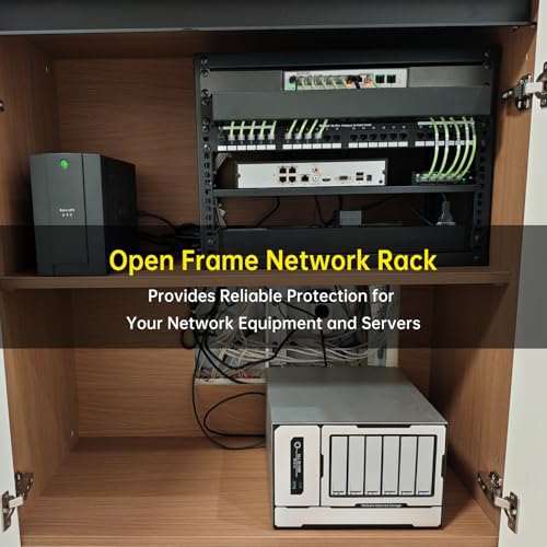 6U Open Frame Network Rack, Small Server Rack Shelf