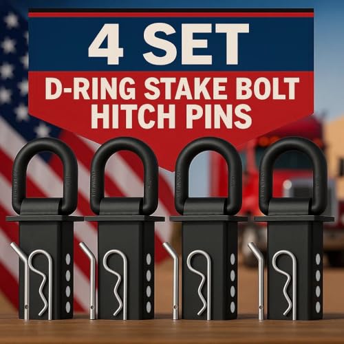 Stake Pocket D Rings Heavy Duty 18000lbs Trailer Tie Down Anchors 4Pack