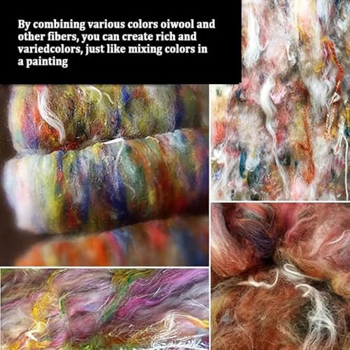 Manual Wool Carding Machine, Wool Combing Machine, Fast Color Mixing, Combing, Spinning, Wool Felt Drum Carder for Carding Wool Fibers and Making Felt Projects