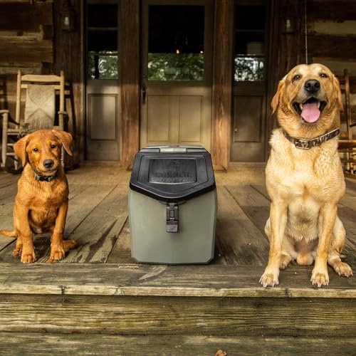 GUNNER 50 Lb Dog Food Storage Container, Gunmetal, IP66 Waterproof - color: GUNMETAL - 50 LBS, size: 50 lbs