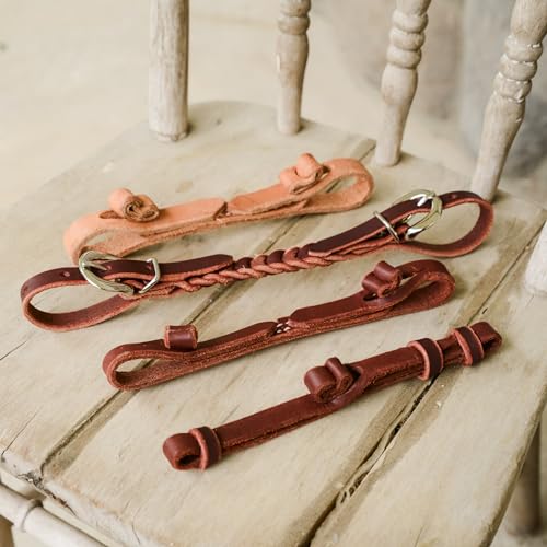 AJ Tack Harness Leather 2 Button Curb Strap