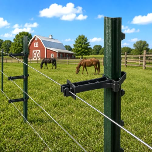 120 Pcs T Post Electric Insulators, 5" Electric Fence Extender Insulator - color: 120 Black