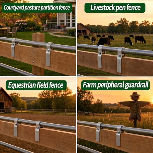 8 Pack Horse Panel Clamps for Wood Boards, Galv. 1-5/8" for Corral Panels