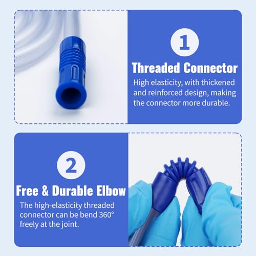 3 PCS 71" Suction Tubing, Durable Extended Suction Connection Tube | Flexible & Portable Suction Connecting Tube, Compatible with Various Devices, Standard Interface Tubing for Connection