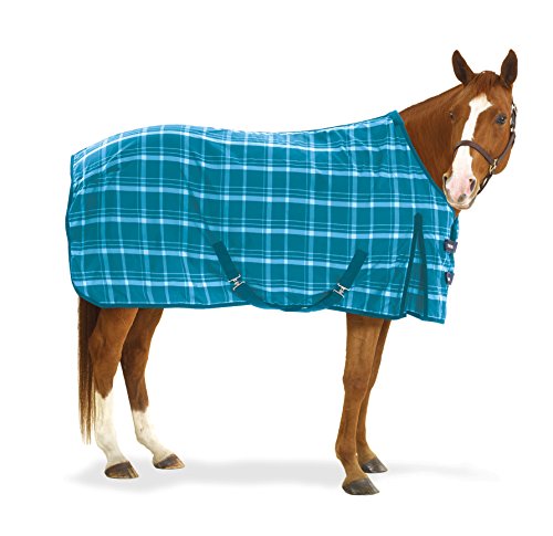 EQ EZ-Care Stable Sheet Plaid 72 Turquoise Plaid