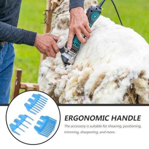 Sheep Trimmer Guide Attachment 3 pcs Plastic Clipper Guide for Sheep Shearing Precise Positioning Safe Grooming Trimming and Animal Coat Finishing