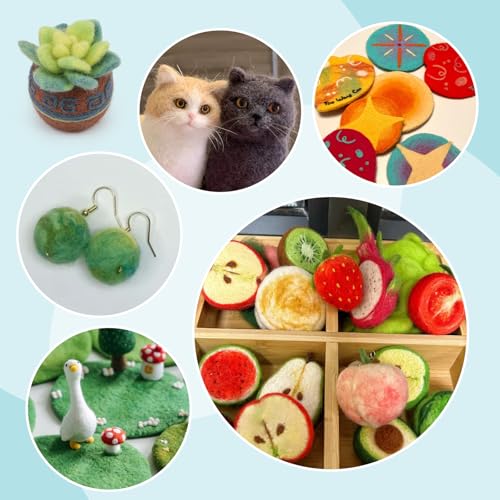 Yizzvb 40 Pcs Needle Felting Tools Felting Needles Kit Wool Supplies | Felting Needles Kit Wool Felting Supplies, Needle Felting Needles, Wooden Handle and Storage Box for Felting Wool Projects
