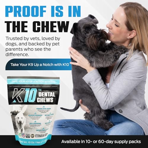 K10 Dental Chews for Dogs, Supports Dental & Oral Wellness, 60 Count - style: Dental Chews 60 Count