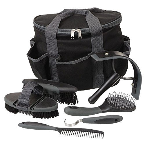 Tough1 Great Grip 6PC Brush Set With Bag Black - color: Black