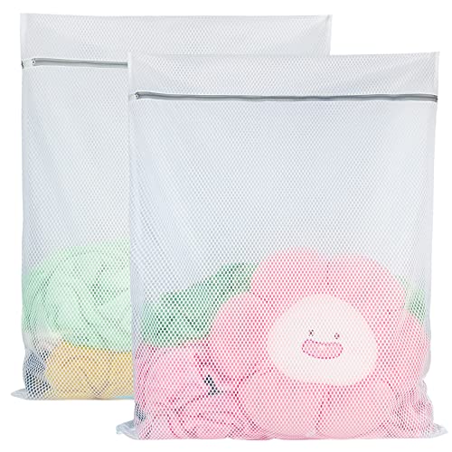 Vivifying Extra Large Mesh Laundry Bag, 2 Pack XXL Oversize Honeycomb Mesh Wash Bags for Washing Machine, Coats, Stuffed Toys, Blanket, Bedding, Sweater, Delicates Clothes (27 x 35 Inches) - size: 2XXL(27" x 35")