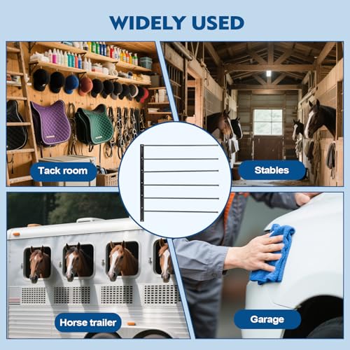 FAHKNS Saddle Pad Rack, Wall Mounted Horse Blanket Storage Rack